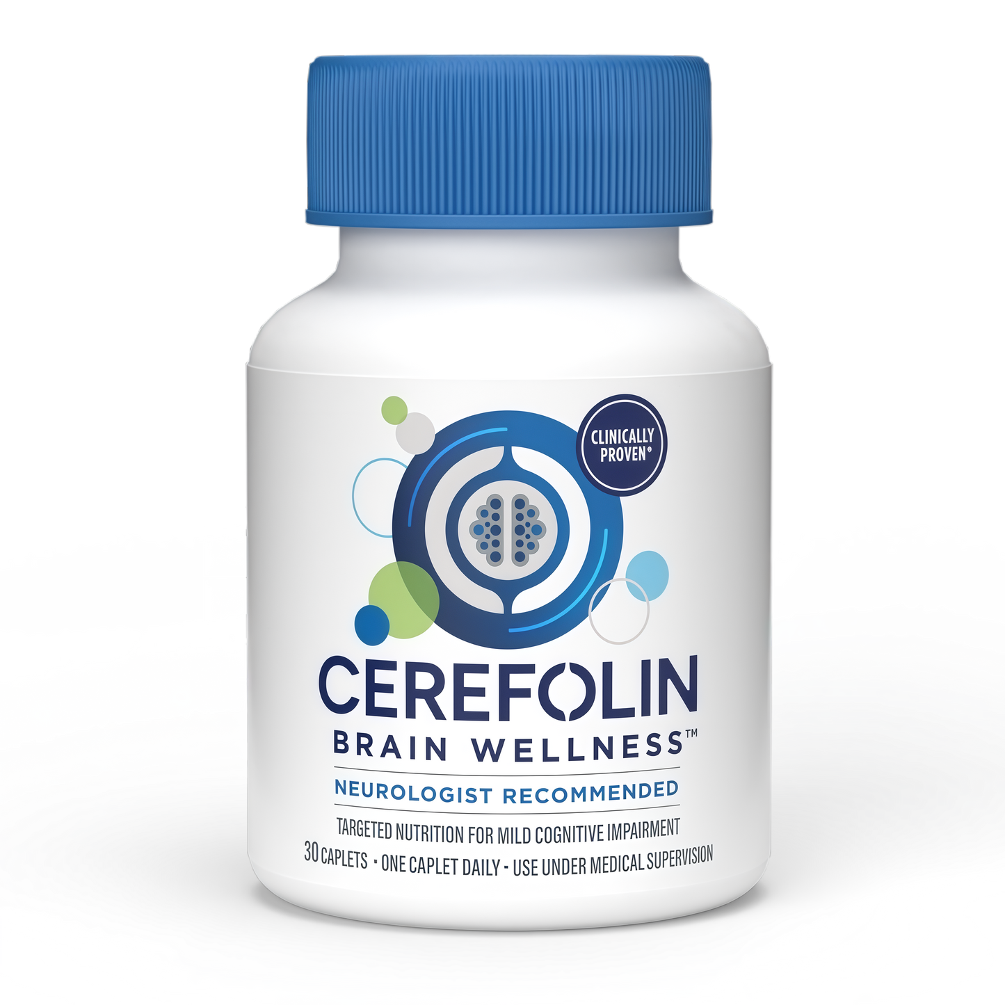 Cerefolin Brain Wellness, Targeted Nutrition for Cognitive Support, Improves Memory, Focus & Concentration, L-Methylfolate, NAC, B12, Neurologist Recommended (30 Count)